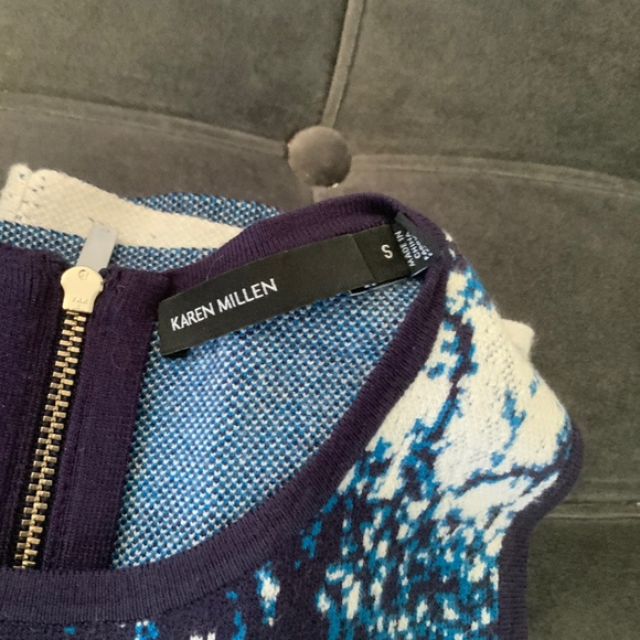 Karen Millen multicoloured flare dress size S - Picture 3 of 5